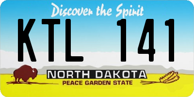 ND license plate KTL141
