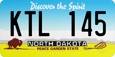 ND license plate KTL145