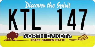 ND license plate KTL147