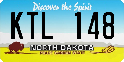 ND license plate KTL148