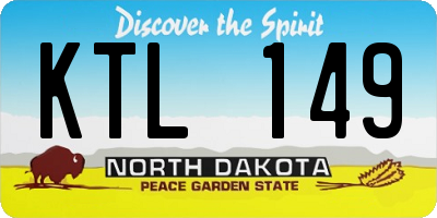 ND license plate KTL149
