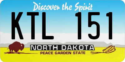 ND license plate KTL151