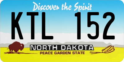ND license plate KTL152