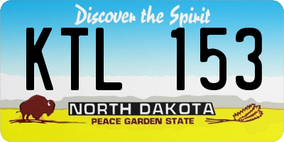 ND license plate KTL153