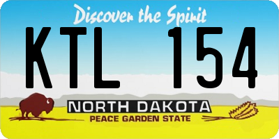 ND license plate KTL154