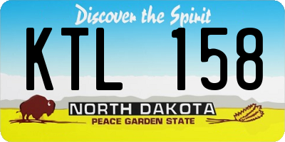 ND license plate KTL158