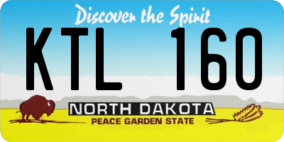 ND license plate KTL160