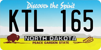 ND license plate KTL165