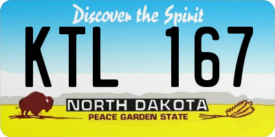 ND license plate KTL167