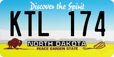 ND license plate KTL174