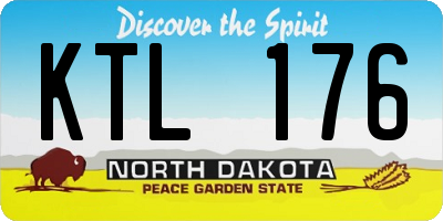 ND license plate KTL176