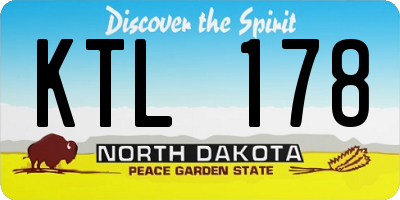 ND license plate KTL178
