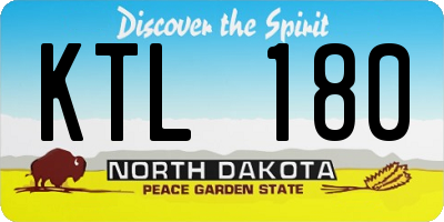ND license plate KTL180