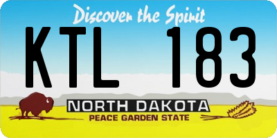 ND license plate KTL183