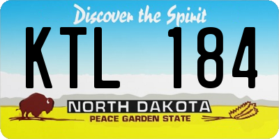 ND license plate KTL184