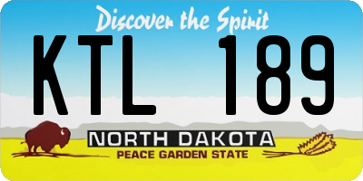 ND license plate KTL189