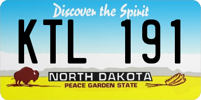 ND license plate KTL191