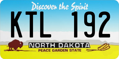 ND license plate KTL192