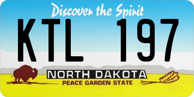 ND license plate KTL197