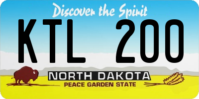 ND license plate KTL200