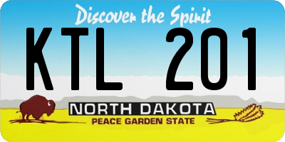 ND license plate KTL201