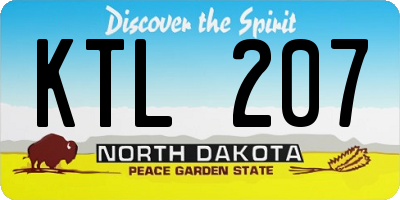 ND license plate KTL207