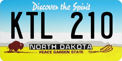 ND license plate KTL210
