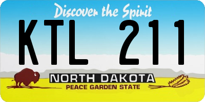 ND license plate KTL211