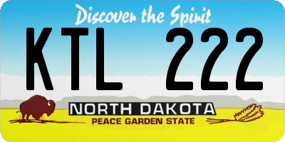 ND license plate KTL222