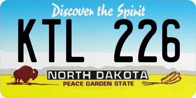 ND license plate KTL226