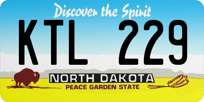 ND license plate KTL229