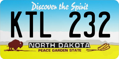ND license plate KTL232