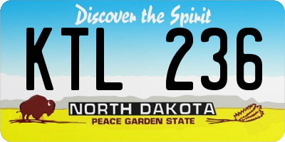 ND license plate KTL236