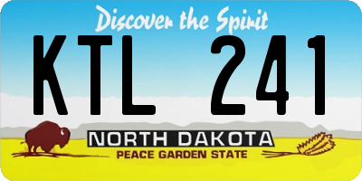 ND license plate KTL241