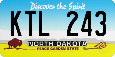 ND license plate KTL243