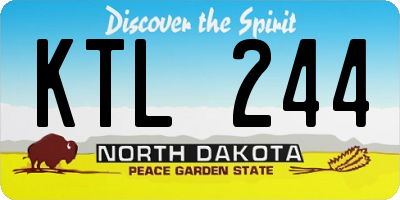 ND license plate KTL244