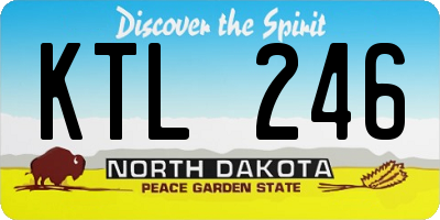 ND license plate KTL246