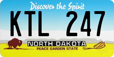 ND license plate KTL247
