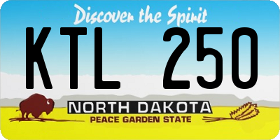 ND license plate KTL250