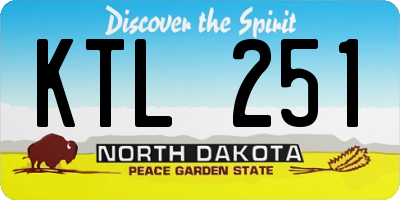 ND license plate KTL251