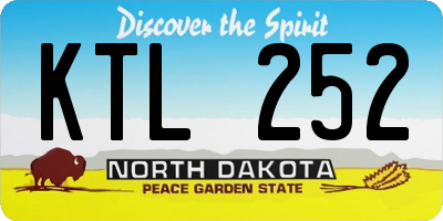 ND license plate KTL252
