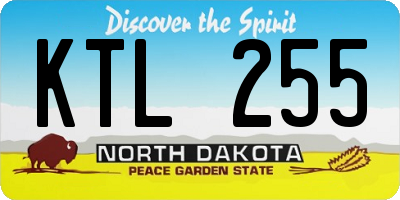 ND license plate KTL255