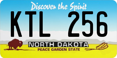 ND license plate KTL256