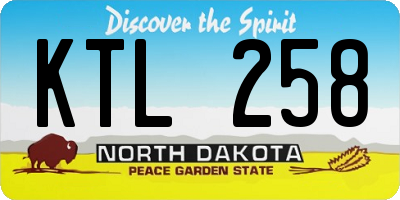 ND license plate KTL258