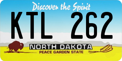 ND license plate KTL262
