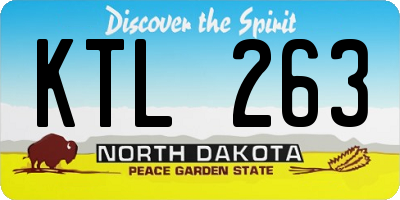 ND license plate KTL263