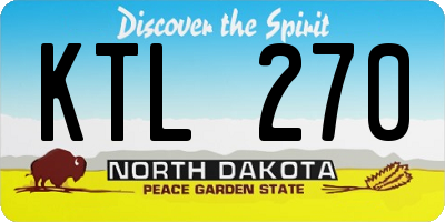 ND license plate KTL270