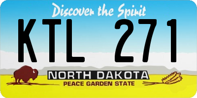 ND license plate KTL271