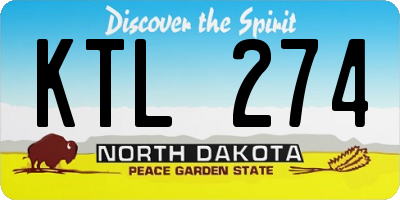 ND license plate KTL274