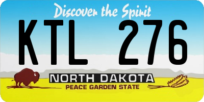 ND license plate KTL276